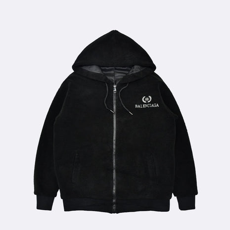 Vintage-Balenciaga Hooded Fleece Jacket