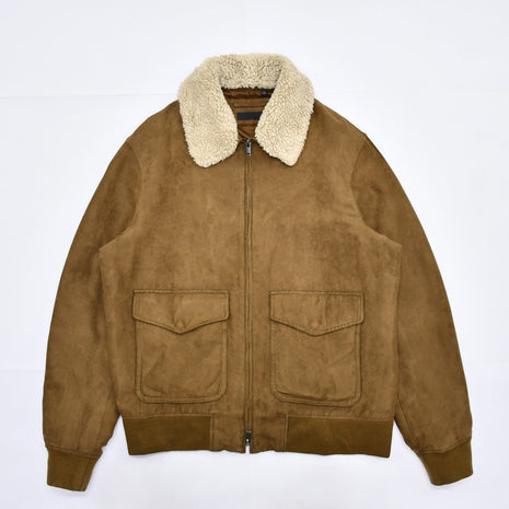 Vintage-Uniqlo Suede Sherpa Jacket