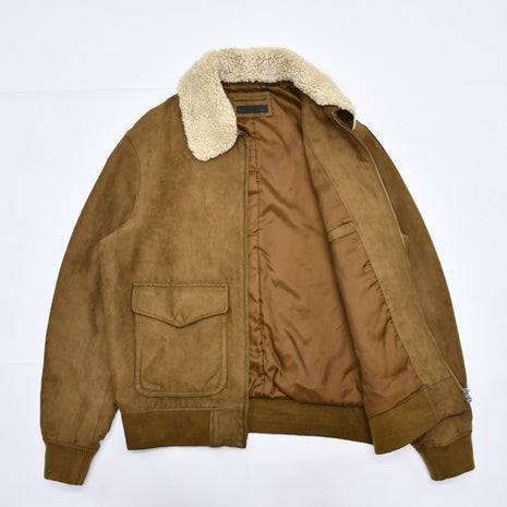 Vintage-Uniqlo Suede Sherpa Jacket