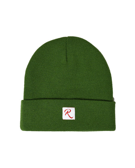 Restyle Front Patch Beanie Hat - Green