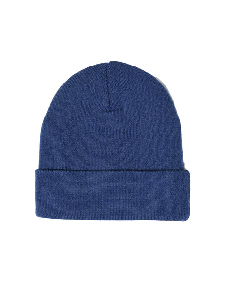 Restyle Front Patch Beanie Hat - Navy Blue