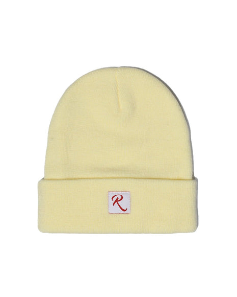 Restyle Front Patch Beanie Hat - Winter White