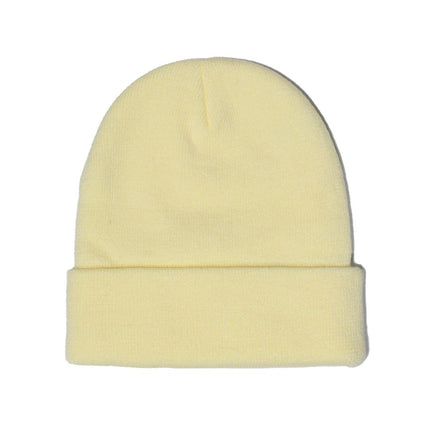 Restyle Front Patch Beanie Hat - Winter White